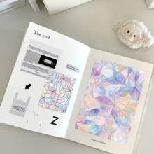 8 fogli di carta per scrapbooking in stile vetro colorato con motivi floreali per fai da te, realizzazione di biglietti, album, planner, confezioni regalo, kit per lavoretti estetici, forniture scolastiche, ritorno a scuola