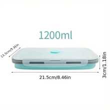 [1/4 Stück zusammenklappbare Silikon Lebensmittel Aufbewahrungsbehälter] 1/4 Stück Silikon Lebensmittel Aufbewahrungsbehälter mit Deckeln, zusammenklappbare Lunchbox Set, mikrowellen- und spülmaschinenfest, platzsparendes Design, tragbar für Schule, Büro und Heimküche, Schulmaterial