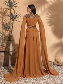 Sequin Chiffon, Super Long Sleeves, Cocktail Party Evening Wear, Elegant And Stylish Dresses, Ladies' Long Dresses, Party And Cocktail Dresses, 2025 New, New Women's Dresses, Host Performance Dresses, Bridesmaid Dresses, PROM Evening Dresses, Concert Performance Dresses, Awards Ceremony Dresses, Fashion Boutique Dresses.