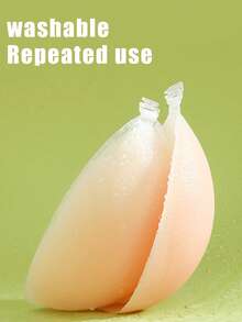 Nipple Shield Lift, Strapless Adhesive Push Up Reusable Silicone Tape Bra, Invisible Adhesive Bra For Women And Girls Pink - Apricot - View 3