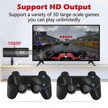 K8 Retro Game Console, Classic Video Game Stick 64G Built-In With 40000+ Games Dual Players Mode Console With 2 Controllers Handheld Games For  Adults,Christmas Gifts Arcade Cable Gamepad Hd Usb - màu đen - Xem 4