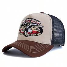 JZML 1pc Men's Letter Eagle Embroidered Trucker Cap