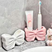 1pc Cute Bow-Shaped Pen Holder - Desktop Organizer Of Makeup Brushes And Office Supplies, Elegant Makeup Brush Storage, Perfect For Creative Decorative Designs For Girls, Students And Girls,For Holiday Beach, Bathroom Collection, Bedroom Collection, Large Capacity