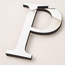 Pegatinas decorativas de pared de letras de espejo acrílico 3D gruesas, 10cm/15cm/20cm letras autoadhesivas extraíbles de espejo acrílico, resistentes al agua y a la corrosión