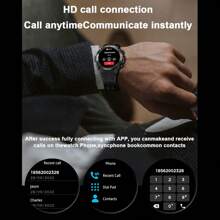1 Pc Unisex Silicone Smartwatch Band, 1.46" HD Touch Round Screen, Built-In Flashlight, Music Player, Weather Forecast, Bluetooth, Phone Call Function, Fitness Tracker, Suitable For Android And IOS, Suitable For School, Sport, Party And Other Occasions