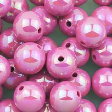 6/8/10/12/16mm Rainbow Acrylic Beads, Mixed Color Round Beads UV, Cracked Beads, Crackle Round Beads - Multiple Color Options, Round Hole Loose Beads Suitable For DIY Jewelry Making Bracelets Necklaces Or Craft Pen Decorations