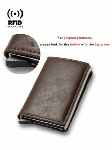 1pc Men's Minimalist Ultra-Thin Blocking Wallet Coin Purse Card Holder Aluminum Alloy With Side Push Function Suitable For ID Driver's License Gift For Thanksgiving Christmas Valentine's Day For Men Wallet Mini Wallet Purse Wallet Rfid Wallet Card Wallet