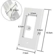 Outlet Cover With Built-In LED Night Light - 2 Styles - 5-Pack Decor (Squared) - View 5