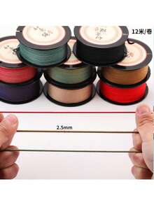 12m/Roll 2.5mm High Quality Versatile Gradient Solid Color Decorative String, DIY Handcrafted Thread For Handmade Bracelets, Braided Cords, Rope V199 - 2.5mm Ruyi Rope-12 Meters - View 4
