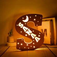 1pc Customized LED Night Light, 26 Letter Customized Night Light, Personalized Name, Cute Small Patterns, Crown Design, Decoration For Children's Room, Bedroom, Study, Halloween, Back To School, Children's Day, Birthday, Independence Day, Christmas Gift, Customized Gift