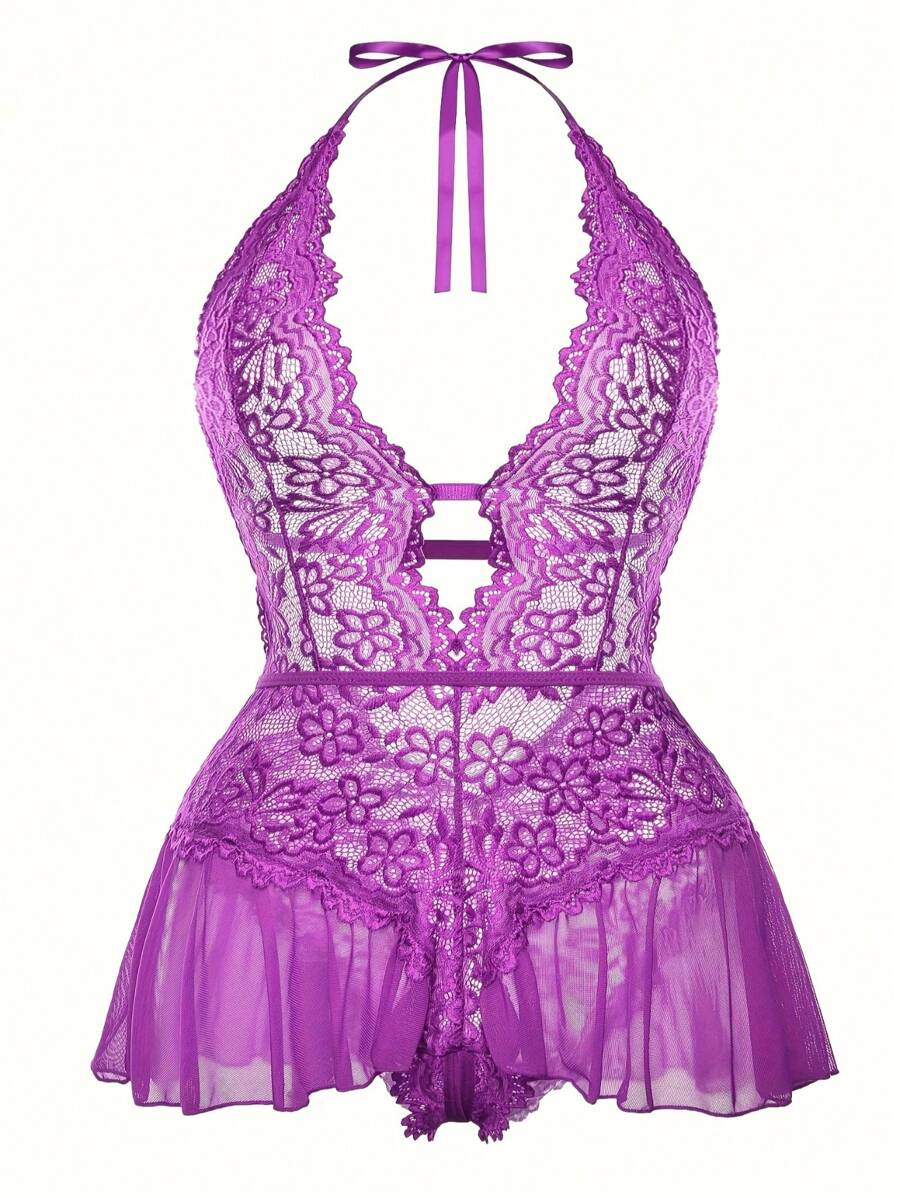 Women's Plus Size Sexy Lace Teddy Lingerie