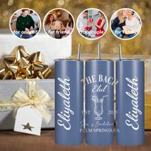 1 Piece Of 20oz Holiday Casual Style Custom Straight Cup, Stainless Steel Cup, Custom Name, Custom Text, Selected Pattern, Comes With Stainless Steel Straw And Straw Brush, Double-Sided Design, Hot And Cold Safety, Double-Layer Insulation, A Perfect Gift For Summer Vacation, Beach Leisure Drinking Cup