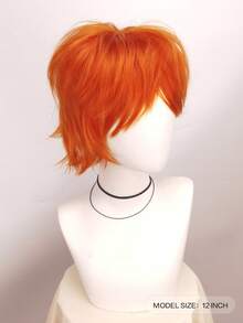 Short Layered Short Wigs Bangs Straight Synthetic Wig Heat Resistant Fiber Hair Halloween Party Cosplay Parties - Multicolor - View 4