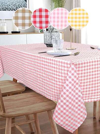 Toalha de mesa xadrez casual, reutilizável, absorvente e agradável à pele, adequada para piqueniques, festas, sala de estar, sala de jantar, decoração de casa, primavera/verão