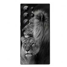 1个保护性狮子拥抱防震防滑黑色手机壳，兼容Galaxy A04e/A05s/A13/A14/A15/A34/A35/A50/A52/A53/A54/S21/S22/S23/S24/S25/S25Ultra/24fe，防水防摔防刮，国际版，非国内版 - 黑色 - 查看 5