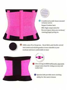 1pc Women Waist Trainer, Waist Trimmer Belt, Sweat Sauna Belt, Workout Waist Cincher, Waist Shaper, Abdominal Trainer Exercise Waist Belt Suitable For Workout Home Sports And Walk