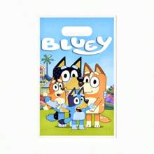Bluey Bluey Party Favor Bags - Adorable And Sturdy Gift Bags For Birthday Celebrations, Themed Events & Special Occasions, Featuring Bluey & Bingo, Perfect For Fans And Adding Playful Style To Parties