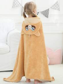 MICHLEY MICHLEY 1pc Baby Cartoon Hooded Absorbent Cute Towel Unisex Soft And Comfortable Swimming Bathrobe Large Towel 125cm X 80cm Suitable For 0-7 Years Old