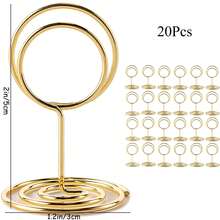 Gold And Sliver Place Card Holder, Table Number Holders, Wire Picture Holder, Small Size Table Card Holders, Photo Holder For Centerpieces, Wedding Reception, Party, Birthday,Back To School,School Supplies - Multicolor - View 17