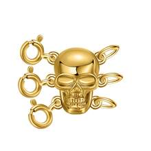 Fashionable Multi-Layer Skull Shape Magnetic Lobster Clasp Necklace - Skeleton - View 1