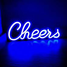 1pc Neon Light Cheers Sign, USB Or Battery Powered Cheers LED Sign For Home, Wedding, Dining, Birthday Party, Bar Decoration, Soltary Party, Beer Party, Valentine's Day, Mother's Day, Christmas Gift And Party Decor - White - View 15
