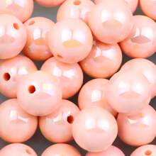 6/8/10/12/16mm Rainbow Acrylic Beads, Mixed Color Round Beads UV, Cracked Beads, Crackle Round Beads - Multiple Color Options, Round Hole Loose Beads Suitable For DIY Jewelry Making Bracelets Necklaces Or Craft Pen Decorations