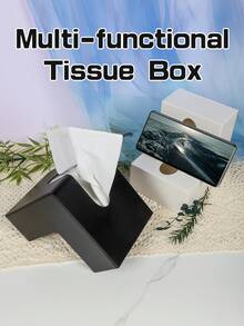 1 علبة مناديل نسيج مبتكرة عالية الجودة ذات شكل مثير للإعجاب على هيئة حرف L، لائق لغرف الجلوس والمطبخ والأعياد والمنزل والمكتب