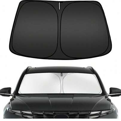 Foldable Windshield Sun Shade, Front Window Sunshade, Blocks UV Rays To Keep Your Car Cool, Universal Thick Sunscreen Board For Car Interior Shading And Cooling