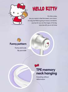 Sanrio Hello Kitty KUROMI JJ-B1 Bluetooth Headphones Wireless Neckband In-Ear Sports Waterproof Sweatproof 3D HiFi Sound Quality Long Battery Life LED Display Power Noise-Proof Neck-Hanging Wireless Earbuds Compatible With Smartphones & Computers