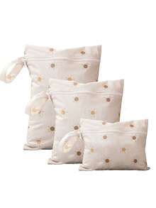 Elinfant 3 peças de bolsas de armazenamento portáteis à prova d'água, bolsas de natação com separação para seco e molhado, bolsas de armazenamento de praia anti-areia e poeira, presentes de Halloween, Ação de Graças, batismo de bebê, presentes de decoração para casa - Multicolorido - Ver 7
