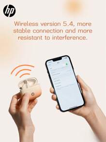 HP HP New 5.4 Wireless Earbuds True Wireless In-Ear Headphones, Playback Time 30H, Compatible With Apple, Android And Other Devices, Valentine's Day Gifts, Suitable For Spring, Summer, Autumn And Winter, Comes With Earphone Storage Bag, Exquisite Gift, Best Gift For Halloween And Christmas