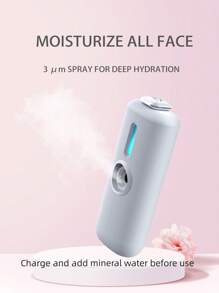 1 pièce Appareil de beauté facial à bruine nano hydratant et blanc, nébuliseur facial, spray froid, mini vaporisateur à main, humidificateur portable ménager pour la chambre, le bureau, cadeau de Noël, de Thanksgiving