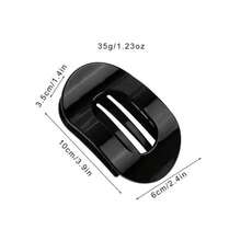 4Pcs Large Flat Round Hair Claws - Strong Hold For Thick Hair - C - View 2