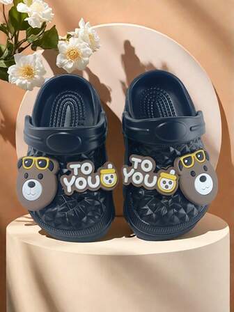 Zapatos de agujeros planos simples y cómodos para niños y niñas de 2025, para uso diario, al aire libre, fiestas, ocio, con suela suave y diseño de dibujos animados