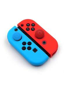 4pcs Silicone Video Game Controller Grip Cover Joystick Cap Set Compatible With Switch Gamepad Anti-Slip Protective Case - Multicolor - View 5