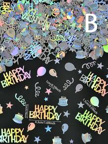 15/30/50克生日快乐彩纸屑，适合生日派对、抛洒彩纸屑 - 彩色 - 查看 12
