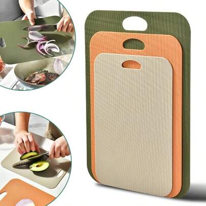 1pc/3pcs PP Plastic Composite Chopping Board, Nordic Minimalist Double-Sided Kitchen Cutting Board, Home Fruit & Vegetable Cutting Board