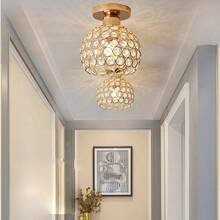 1 件北欧风格吸顶灯，适用于走廊入口过道、阳台，简约现代创意奢华水晶灯，不含灯泡 - 多款 - 查看 5