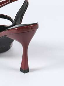 2025 Pointed Toe High Heel Fashion Women Pumps - Burgundy - View 3