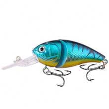 1pc Floating Crankbait Fishing Lures Wobblers 8.5cm 14.3g Artificial Plastic Two Sections Bait Body Bass Carp Fishing Tackle - Multicolor - View 7