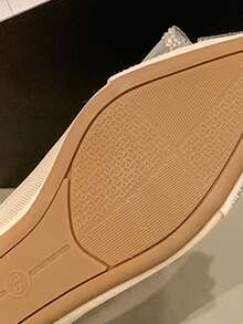 水钻蕾丝平底凉鞋，尖头低跟时尚轻便网眼亮片女鞋，2025春季新款，芭蕾平底鞋 - 杏色 - 查看 5