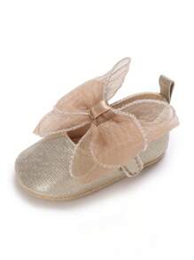 Fashionable Newborn Infant Girl Shoes, Elegant Noble Princess Shoes, Comfortable Soft Sole Anti-Slip Casual Flat Shoes