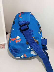 1pc Mini Nylon Car Pattern Zipper Closure Waist Bag/Coin Purse, Suitable For All Seasons - Casual Chest Bag - View 6