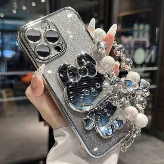 1 件渐变闪光、电镀、防震折叠支架手机壳带挂绳，适用于 Galaxy S21 Ultra 5G、A14、A54/Apple 16 Pro Max、17 17pro 17promax Spark Go 2024/Infinix Smart 8、Edge 30、Redmi Note 14 Pro+ 5G/Honor 50、Honor 400、Honor 400 Pro/Lite