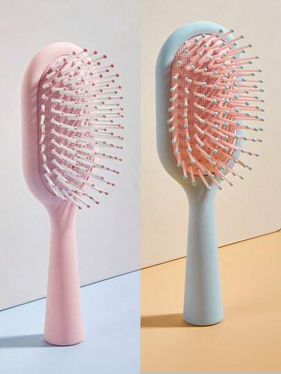 1pc Mini Portable Air Cushion Hair Brush With Handle, Styling Tool, Hair Care, Gift For Girls, Hair Brush, Comb, Beauty Tool, Salon Beauty Supply, Back To School, Travel Essential, For Women, Brush, Comb, Edge Brush, Straightening Brush, Hairstylist, Hairdressing Equipment, Hairstyle, Haircare, Hair Brush, Brush Set, Brush, Curling Brush, Straightening Brush, Women Hair Brush, Hairstylist Accessories, Salon, Hairdressing Equipment