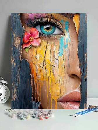 1 Set Abstract Art DIY Acrylic Paint By Numbers Kit, Artistic Oil Painting Supplies For Bedroom Decor And Art Wall Decoration, Simple And Entertaining Painting Method Without Drawing Foundation, Fulfill Your Painter Dream And Immerse Yourself In The Colorful World, Each Stroke Is Self-Expression, Add Romanticism To Life, Best Gift For Family And Friends, 40*50cm