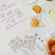 100个/包食品袋，烘焙工具，OPP糖果包装袋，雪花蛋糕和饼干烘焙自粘饼干零食袋