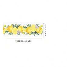 1pc/5pcs/7pcs, Home Decor, Summer Style Lemon Pattern Polyester Printed Table Runner With 6 Placemats - Polyester, Rectangle, Holiday Decorative Fabric Table Runner, Home Decor, Kitchen & Dining Table Decoration, Room Decor, Table Runner