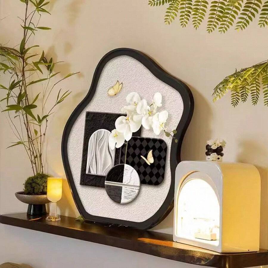 1pc In Stock Decorative Butterfly Display Stand, Bedside Cabinet Decor, Full Of Artistic Style - Multicolor - View 1