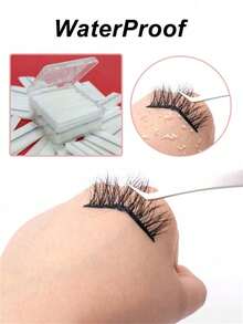 40Pcs Glueless Fake Eyelashes Self Adhesive Strip, No Glue Needed, DIY Black Strips, Waterproof, Reusable & Lasting Stickiness, Lash Extension Tools, Self Adhesive Lash Strips, Lash Glue Replacement,Glue-Free Eyelash,Makeup Tools, Glue Strips False Eyelashes - Multicolor - View 5